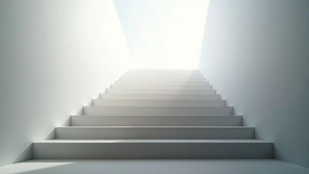 Grafische Darstellung einer Treppe nach oben, zeigt fortschrittliche Stufen des Selbstvertrauens